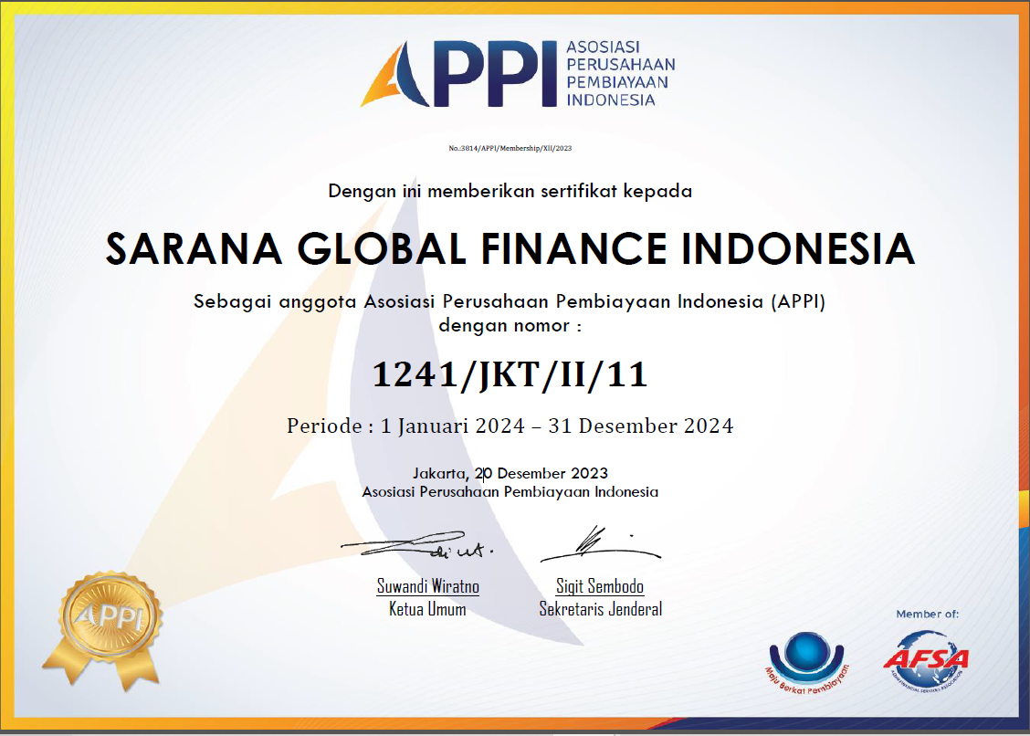 Sertifikat Kepesertaan APPI 2024